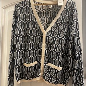 Tory Burch performance Merino V-Neck Cardigan